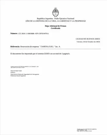 Certificado PNA